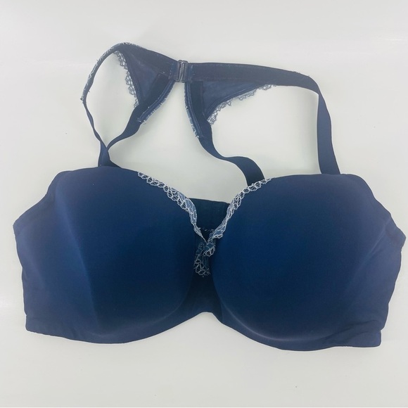 Cacique Navy Blue Balconette 46DD Bra Lightly Line - Picture 3 of 9